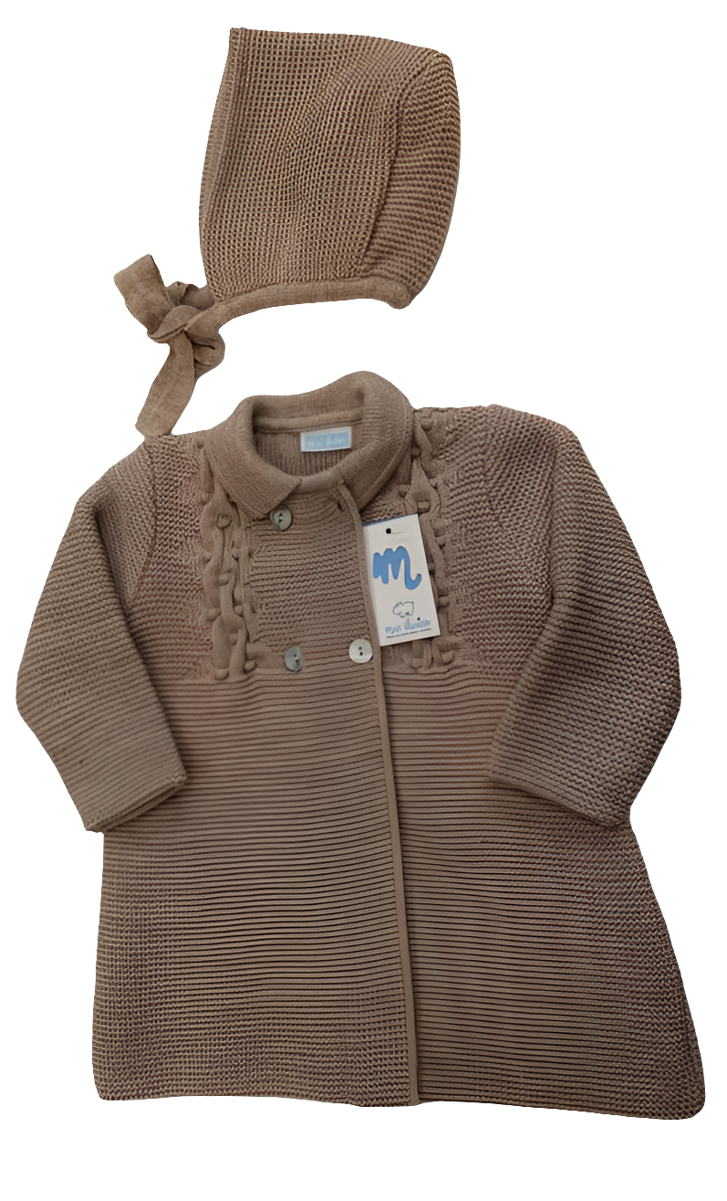 ABRIGO PUNTO DOBLE CON CAPOTA