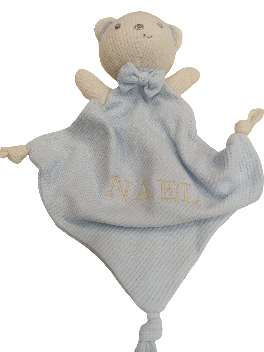 Dou dou personalizado osito celeste