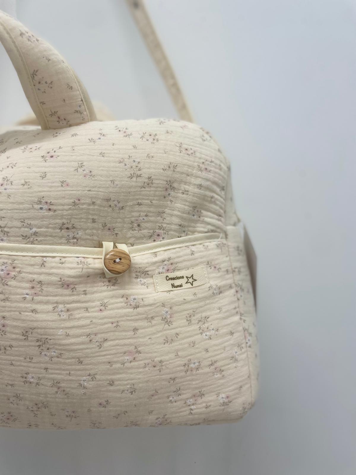 Bolso hospital estampado flores