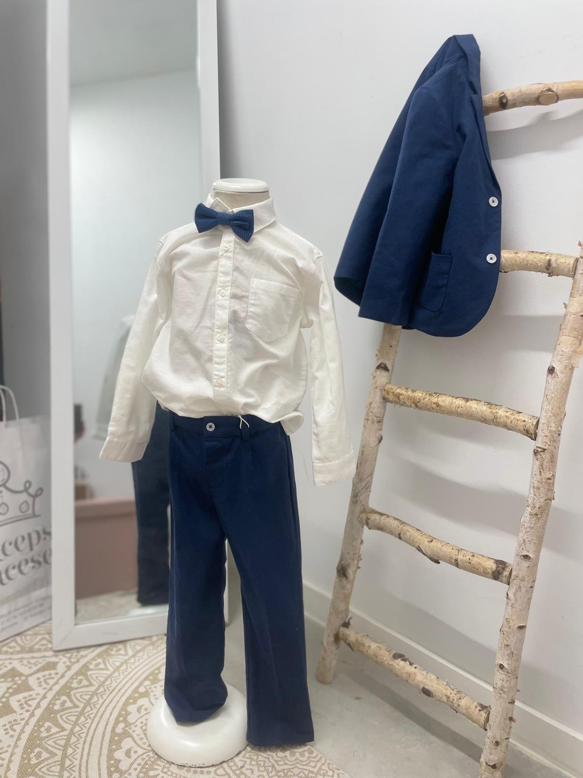 Conjunto lino 3p marino