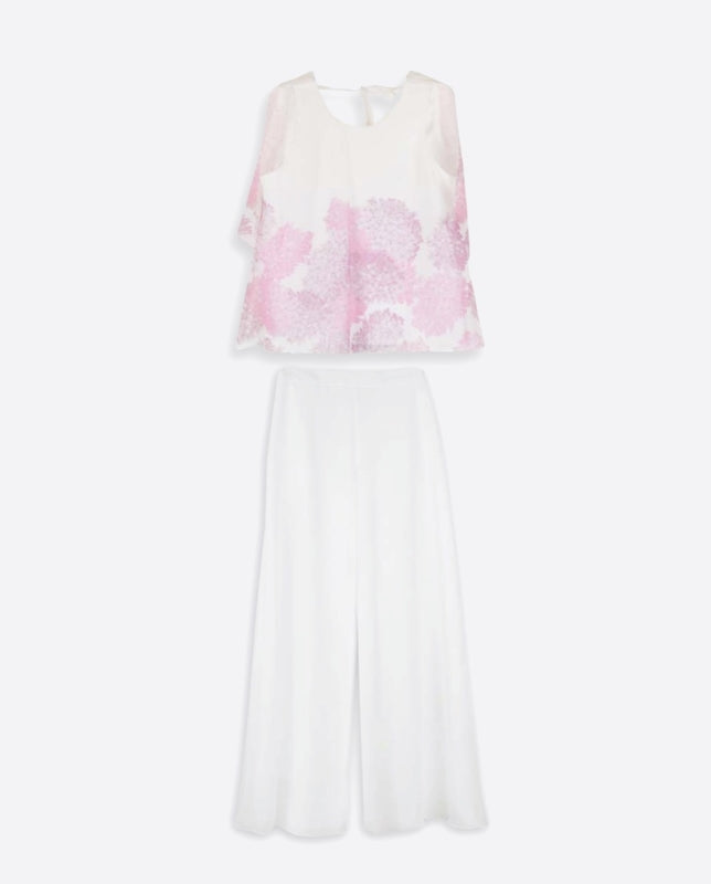 Conjunto blanco estampado floral