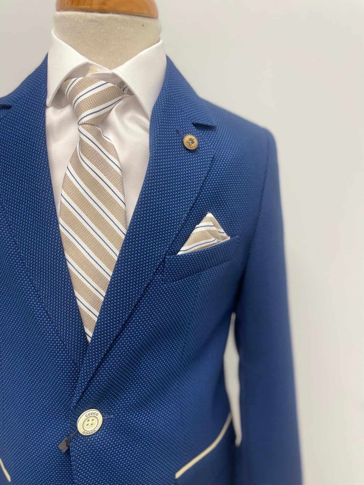 TRAJE AMERICANA AZUL ELÉCTRICO