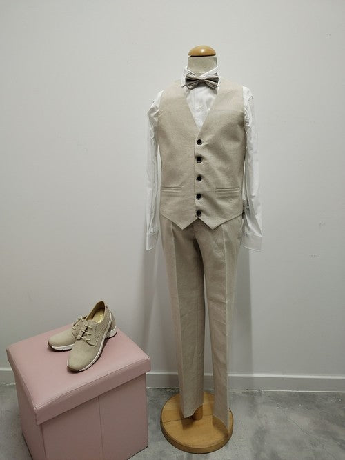TRAJE LINO BEIGE