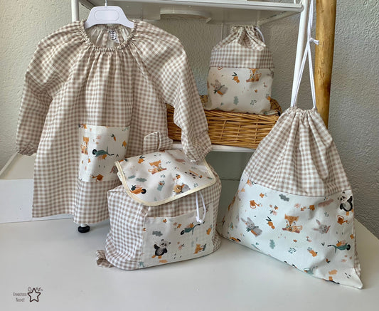 Pack guardería animalitos marrón