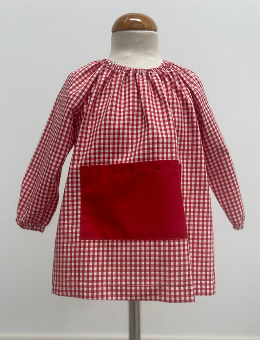 Bata goma cuadro vichy roja