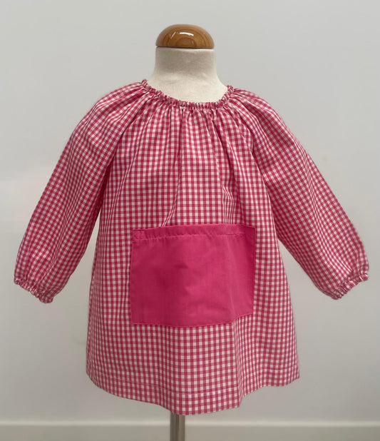 Bata goma cuadro vichy fucsia