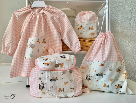 Pack guardería animalitos rosa