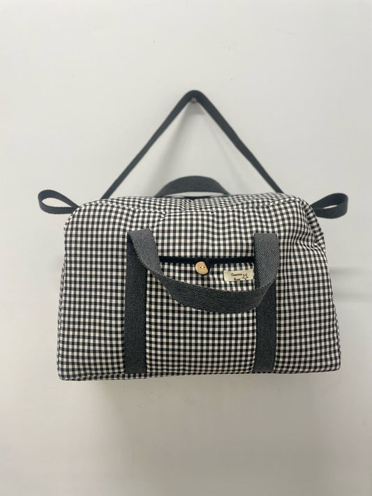 Bolso hospital cuadro Vichy negro